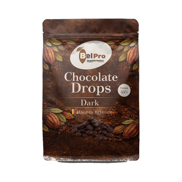 BelPro dark chocolate drops packaging